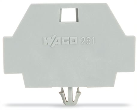 WAGO ITALIA SRL - WAG261-371 PIASTRA TERMINALE PIEDE SCATTO GRIGIO
