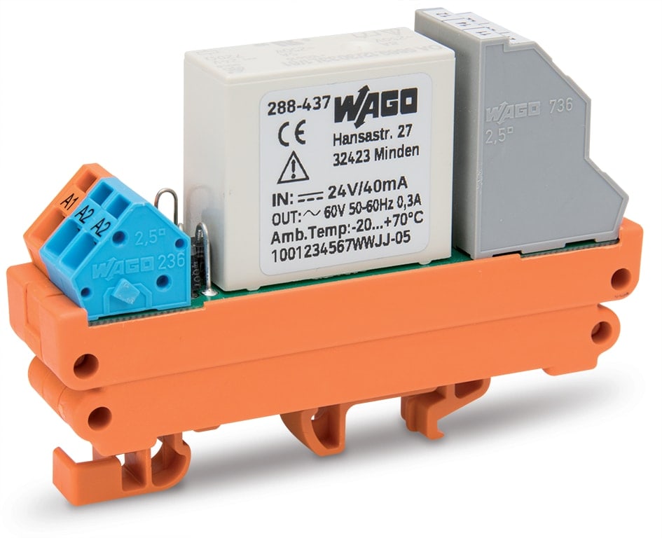 WAGO ITALIA SRL - WAG288-437 MODULO REL CONTATTI GUIDATI 24VDC 2 CON