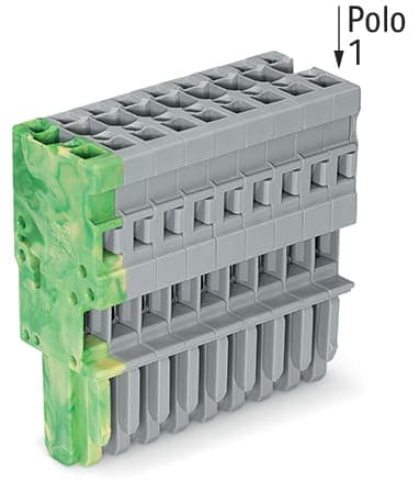 WAGO ITALIA SRL - WAG769-109/000-037 SPINA F 4MMQ 5MM 9P GRIGIO GIALLO-VERDE