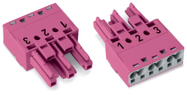 WAGO ITALIA SRL - WAG770-283 Presa 3 poli, rosa