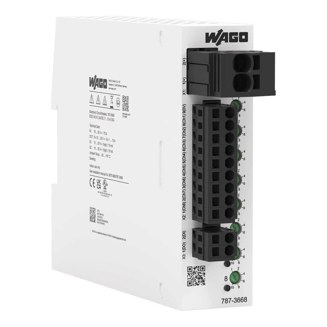 WAGO ITALIA SRL - WAG787-3668 ECB 8CH 24VDC REG 1-10A CONTATTO SEGNALE