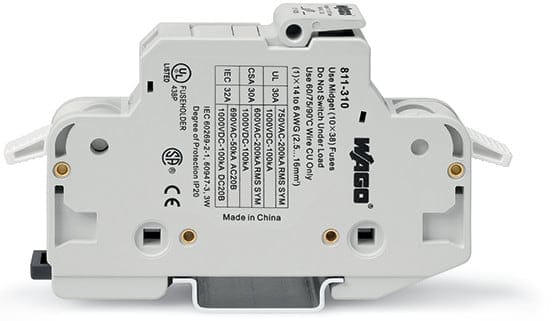 WAGO ITALIA SRL - WAG811-310 PORTAFUSIBILE 2 CONDUTTORI