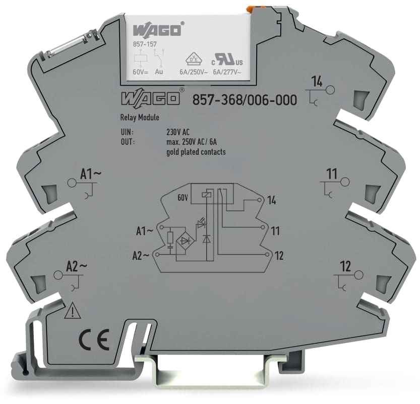 WAGO ITALIA SRL - WAG857-368/006-000 MODULO REL 230VAC 1 SCAMBIO LIMITE PERM