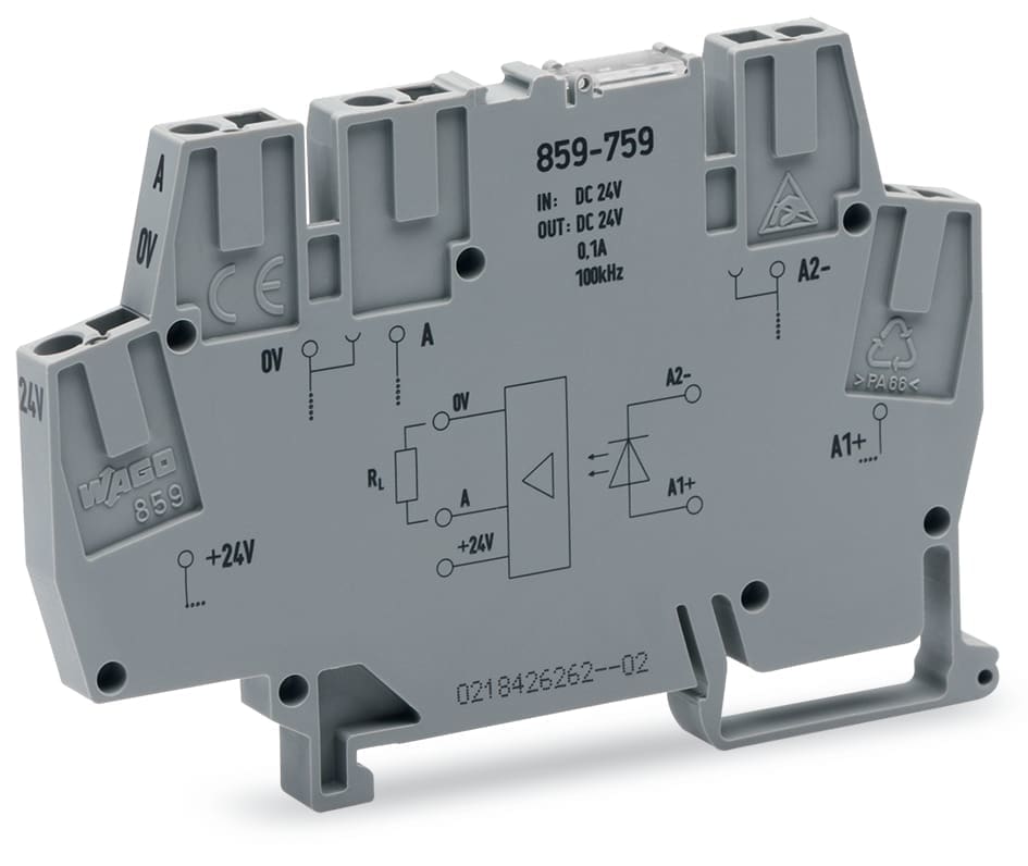 WAGO ITALIA SRL - WAG859-759 MOD OPTOAC 24VDC 20-28,8VDC 0,1A 100KHZ