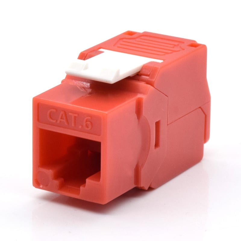 ZELIATECH - NPRWPCKEY6UPTLR PRESA KEYSTONE TOLLESS CAT. 6 UTP, ROSSA