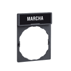 SCHNEIDER ELECTRIC - SNRZBY2403 Porta etichetta 30 X 40mm - per unità Ø22 - con etichetta MARCIA