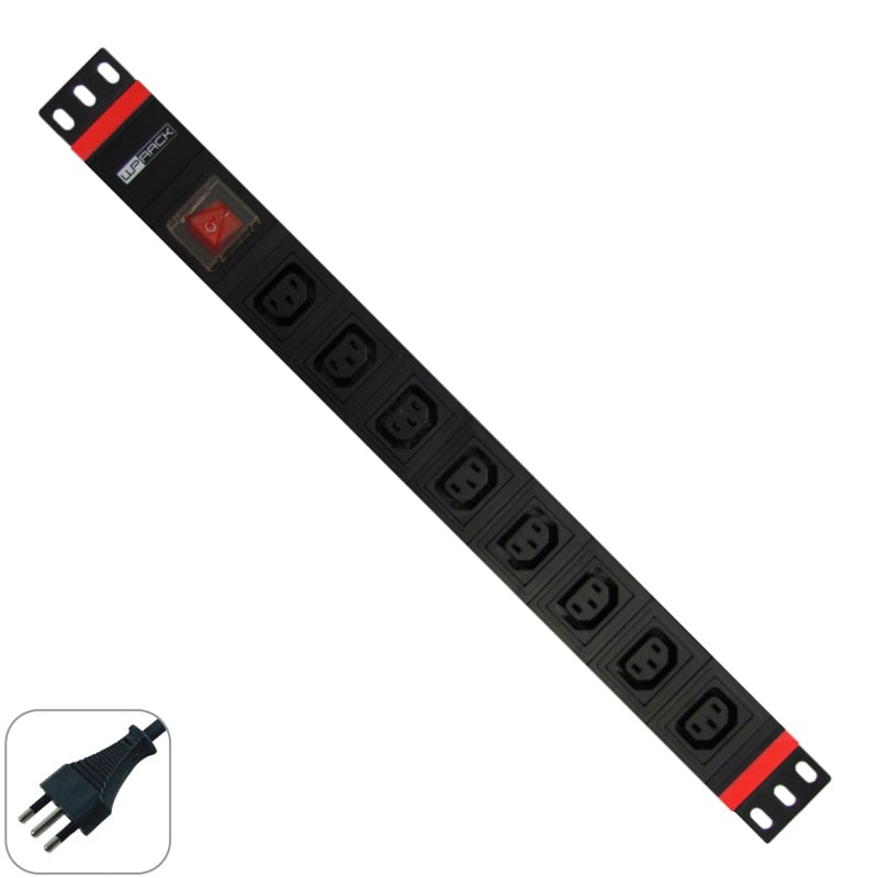ZELIATECH - NPRWPNPDUI0508 PDU 19, 8 PRESE IEC C13, SPINA ITA16A