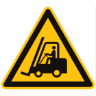 CEMBRE SPA - CEM203103 ETICHETTA ADESIVA DI AVVERTIMENTO WS-MC, SIMBOLO ATTENZIONE AI CARRELLI, DIMENSIONE 100mm