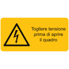 CEMBRE SPA - CEM2454HT054 ETICHETTA ADESIVA DI AVVERTIMENTO, CON SIMBOLO ALTA TENSIONE + TESTO