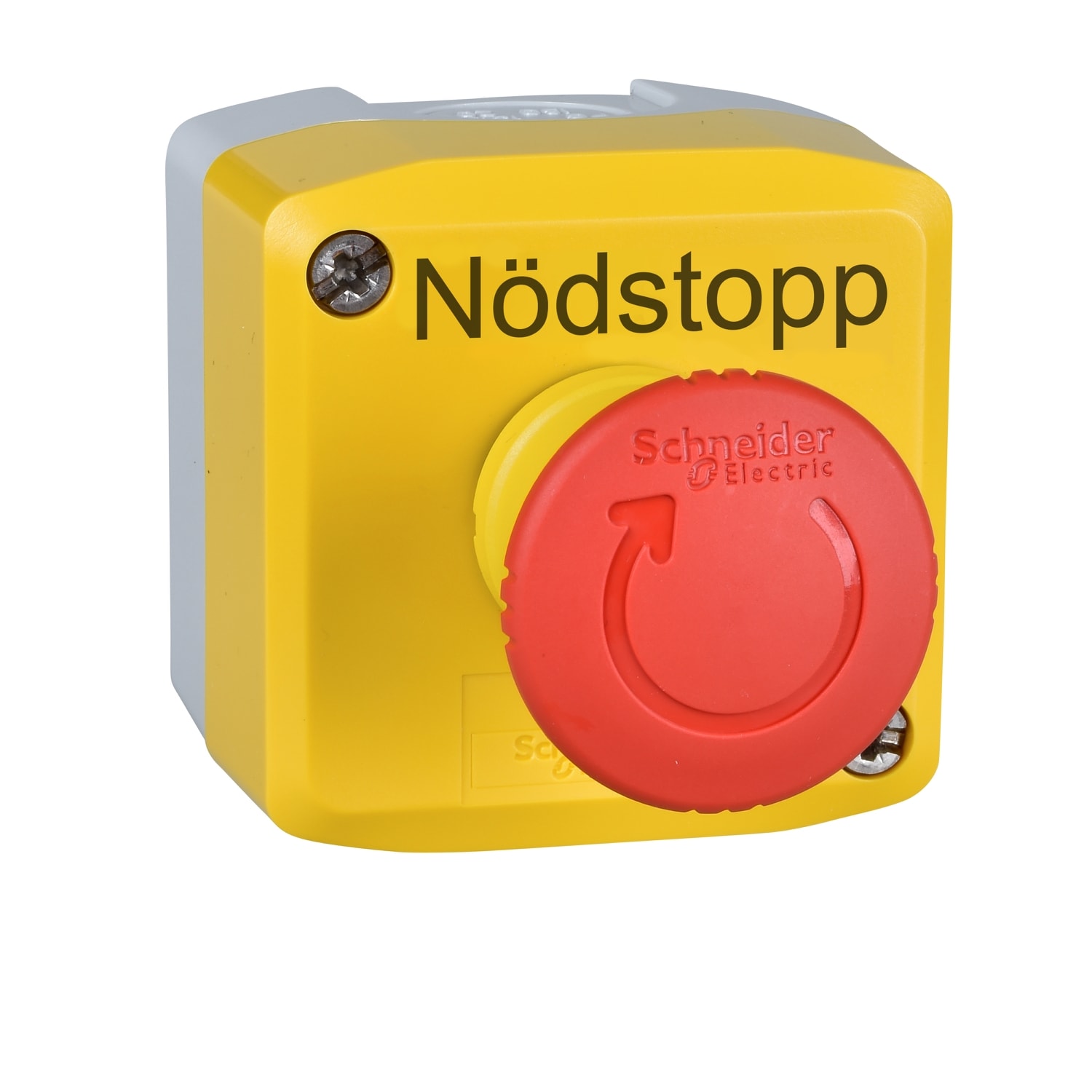 SCHNEIDER ELECTRIC - SNRXALK178FH49 Pulsantiera, Harmony XALD, XALK, plastica, gialla, 1 pulsante con testa a fungo rosso 40 mm, arresto di emergenza girare per sbloccare 2 NC, NA