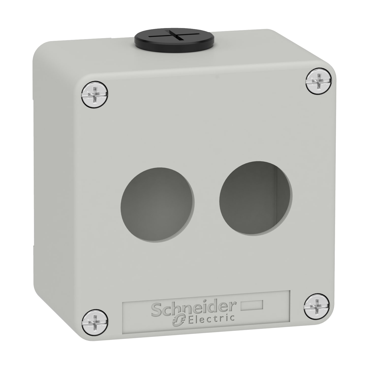 SCHNEIDER ELECTRIC - SNRXAPD1202 PULSANTIERA IN METALLO GRIGIA 2 FORI