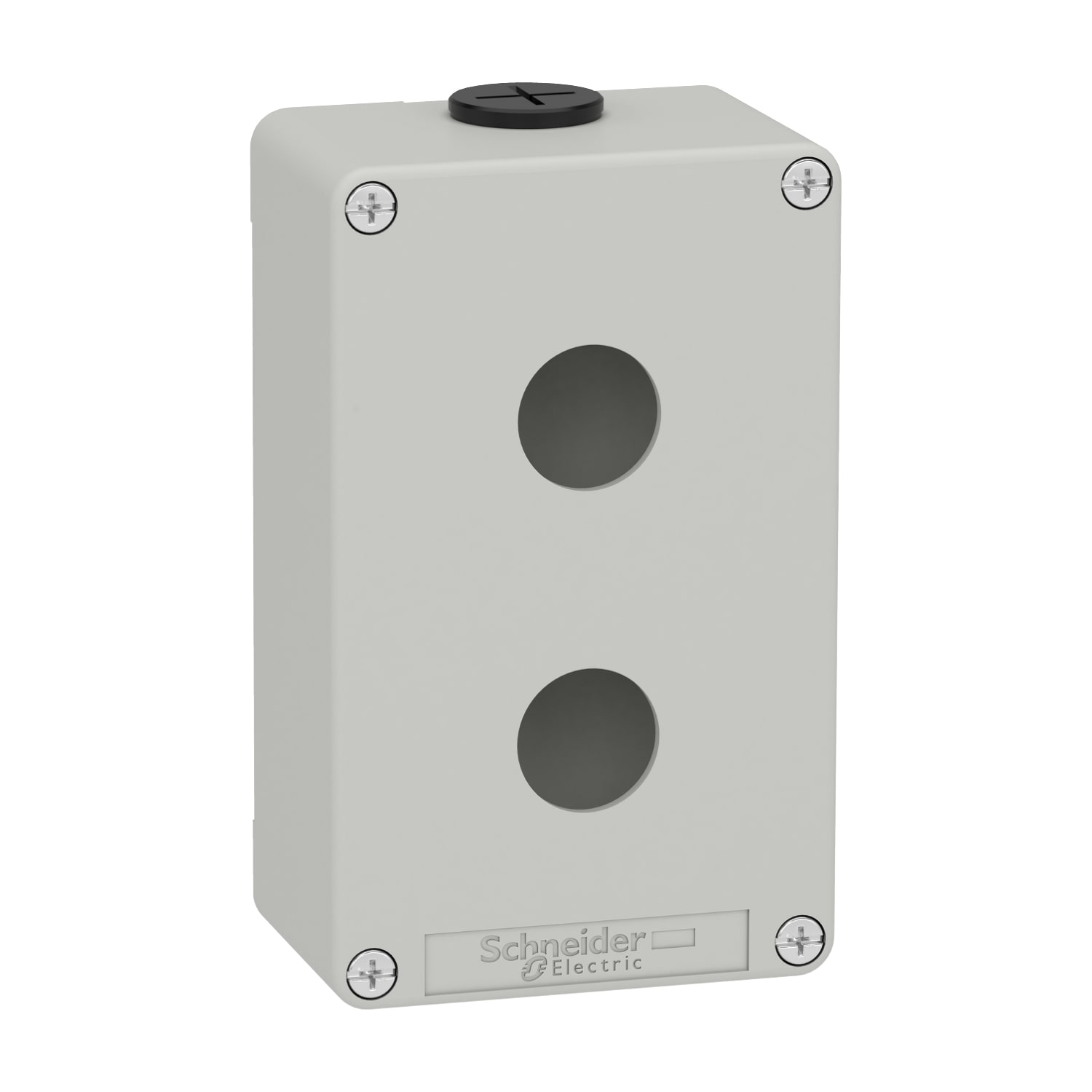 SCHNEIDER ELECTRIC - SNRXAPD2202 PULSANTIERA IN METALLO GRIGIA 2 FORI
