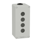 SCHNEIDER ELECTRIC - SNRXAPD3504 PULSANTIERA IN METALLO GRIGIA 4 FORI