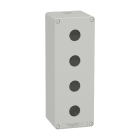 SCHNEIDER ELECTRIC - SNRXAPD4504 PULSANTIERA IN METALLO GRIGIA 4 FORI