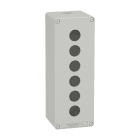 SCHNEIDER ELECTRIC - SNRXAPD4506 Pulsantiera in metallo grigia M25 6 fori 22MM 80X220X77 UL CSA
