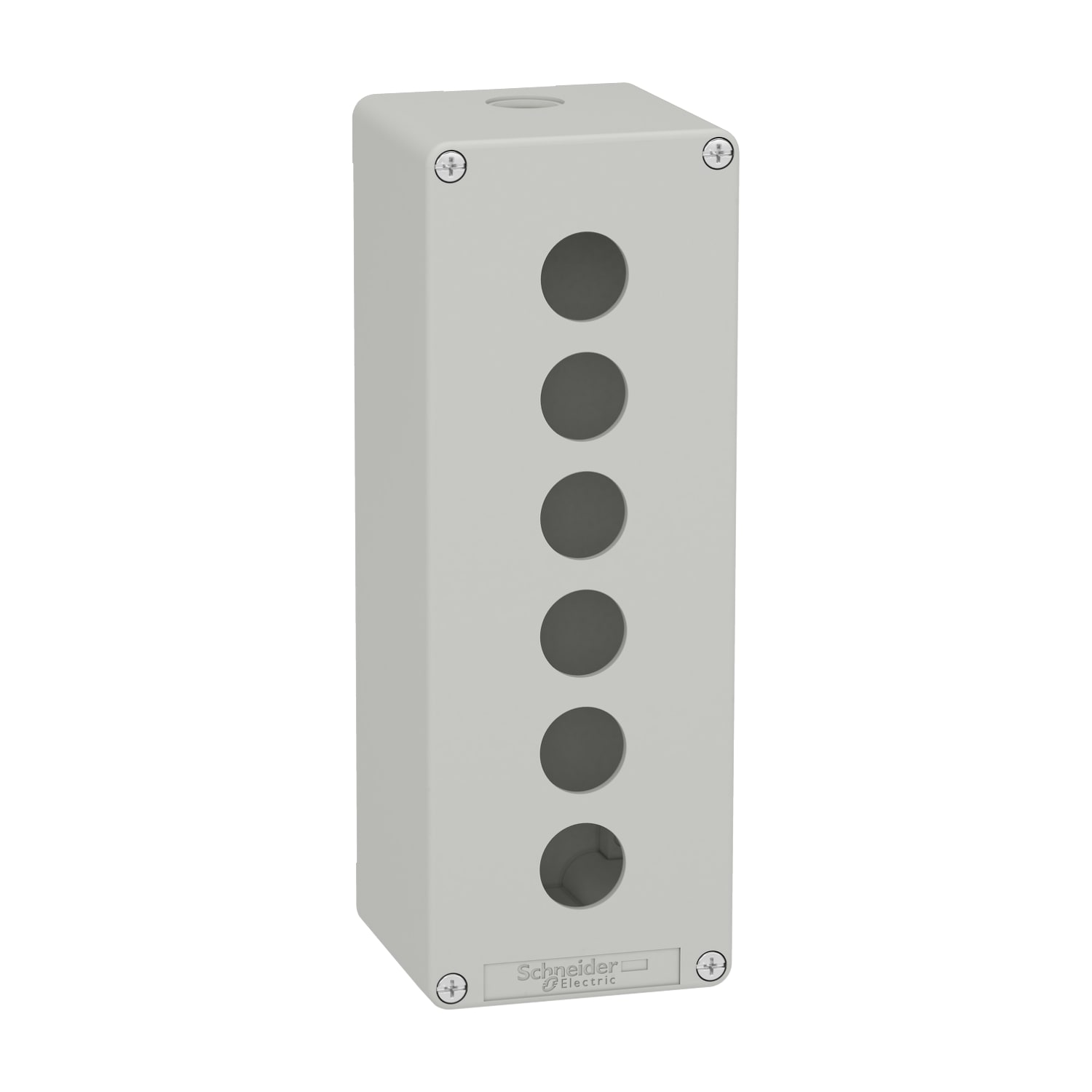 SCHNEIDER ELECTRIC - SNRXAPD4506 PULSANTIERA IN METALLO GRIGIA 6 FORI