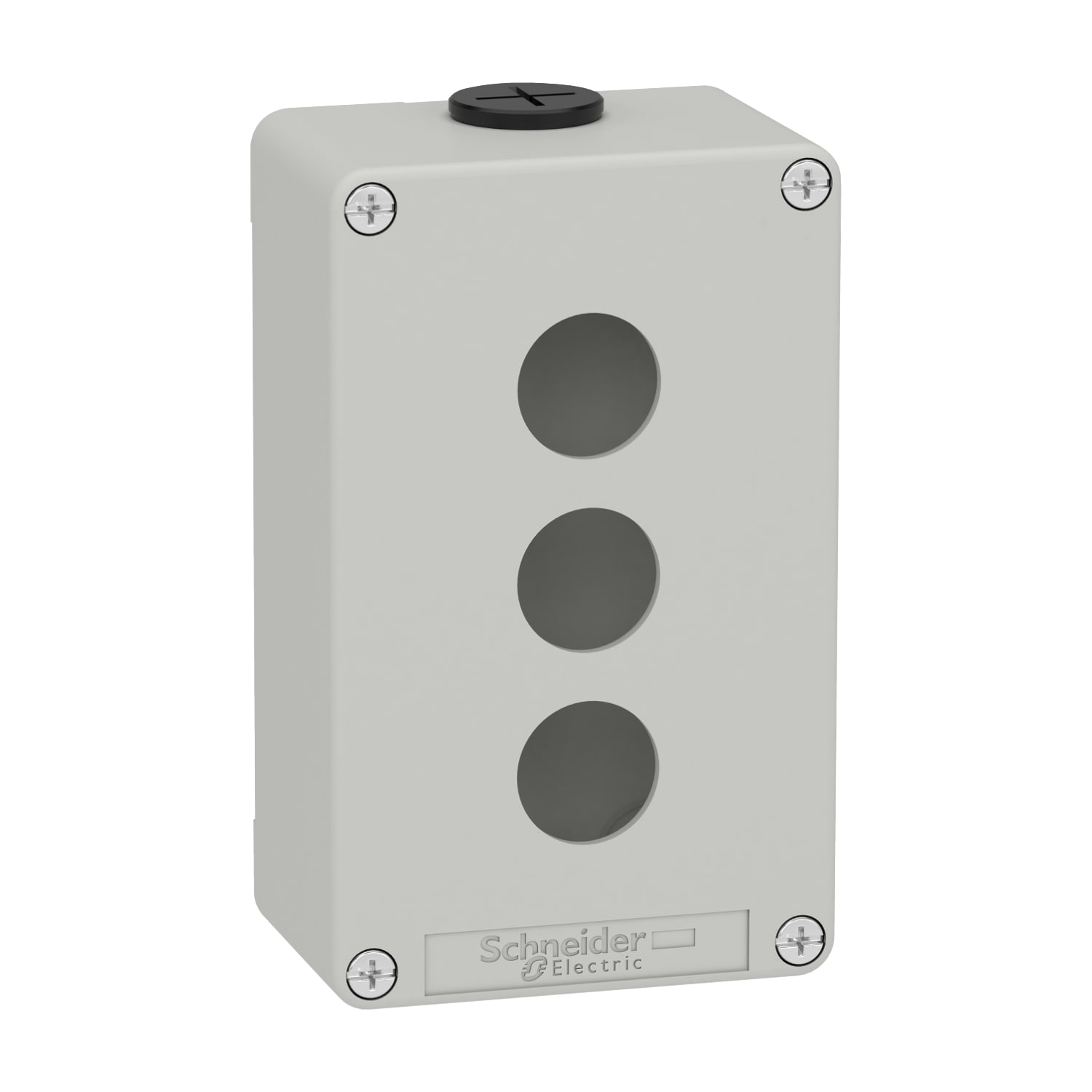SCHNEIDER ELECTRIC - SNRXAPD2203 PULSANTIERA IN METALLO GRIGIA 3 FORI