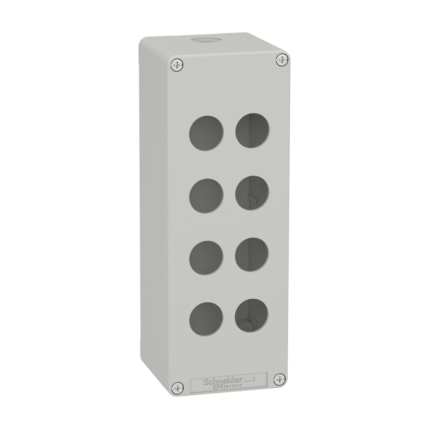 SCHNEIDER ELECTRIC - SNRXAPD4508 Pulsantiera in metallo grigia  M25 8 fori 22MM 80X220X77 UL CSA