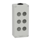 SCHNEIDER ELECTRIC - SNRXAPD3206 PULSANTIERA IN METALLO GRIGIA 6 FORI