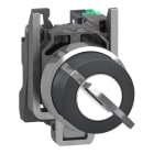 SCHNEIDER ELECTRIC - SNRXB4BG615 Selettore a chiave, Harmony XB4, metallo, nero, 22 mm, chiave 455, 2 pos, con ritorno da destra a sinistra, 1 NO, contatti Push in