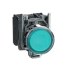 SCHNEIDER ELECTRIC - SNRXB4BW33G5 Pulsante luminoso verde Ø22 - filoghiera ad impulso - 120V - 1NO+1NC- LED universale