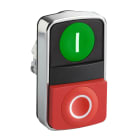 SCHNEIDER ELECTRIC - SNRZB4BL7341 Testa pulsante doppio Ø22 - rossa + verde - 0/I - IP40