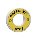 SCHNEIDER ELECTRIC - SNRZBY9W2B330 Etichetta luminosa 24V Emergency Stop 1 colore