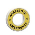 SCHNEIDER ELECTRIC - SNRZBY9W3B630 ETICHETTA LUM.24V ARRESTO DI EMERGENZA