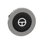SCHNEIDER ELECTRIC - SNRZB4FA245 Testa pulsante nero filopannello con marcatura T