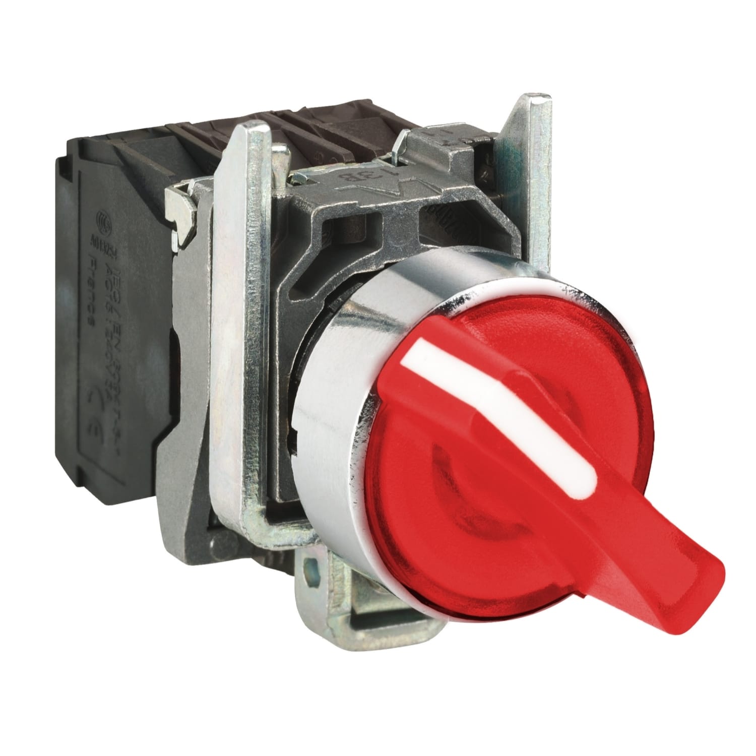 SCHNEIDER ELECTRIC - SNRXB4BK134M5 Selettore luminoso rosso completo Ø22 3-pos. fisse 1NO+1NC 230Vac- LED universale
