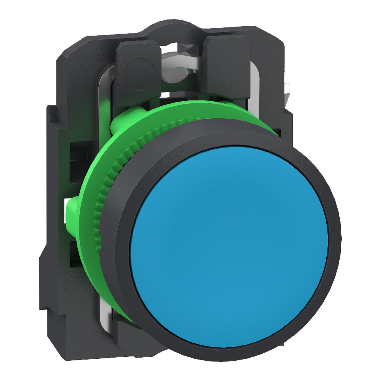 SCHNEIDER ELECTRIC - SNRXB5AA615 Pulsante, Harmony XB5, plastica, filoghiera, blu, 22 mm, ad impulso, senza marcatura, 1 NO, contatti Push-in