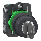 SCHNEIDER ELECTRIC - SNRXB5AG035 Selettore a chiave, Harmony XB5, plastica, nero, 22 mm, chiave 455, 3 posizioni, fisso, estrazione chiave 3 posizioni, 2 NO, contatti Push in