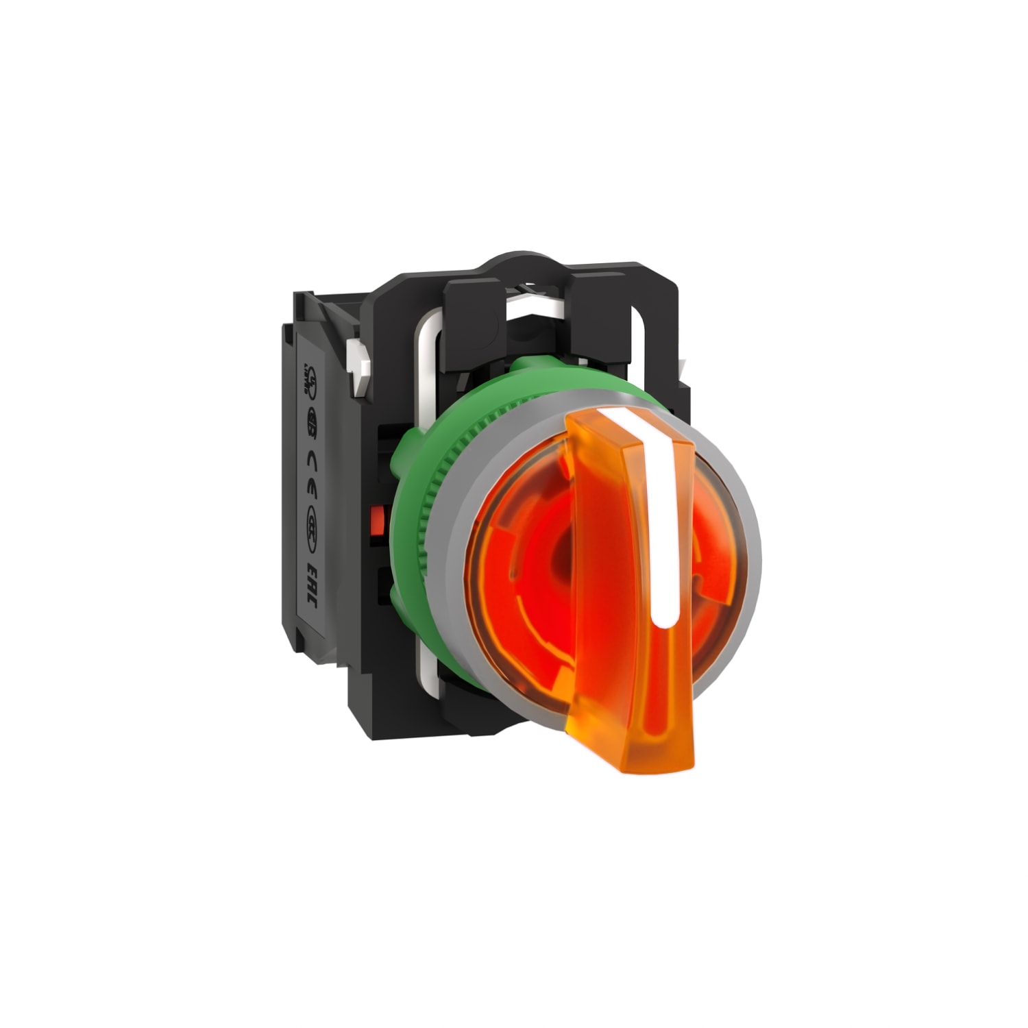 SCHNEIDER ELECTRIC - SNRXB5AK135B5C0 Selett. lum. arancio 24V ghiera grigia