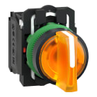 SCHNEIDER ELECTRIC - SNRXB5AK135M5 SELETTORE LUM ARANCIO 3 POS.230VAC NC+NO