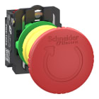 SCHNEIDER ELECTRIC - SNRXB5AS84425 Pulsante arresto di emergenza, Harmony XB4, plastica, fungo rosso 40 mm, 22 mm, girare per sbloccare, 1NC, contatti Push-in