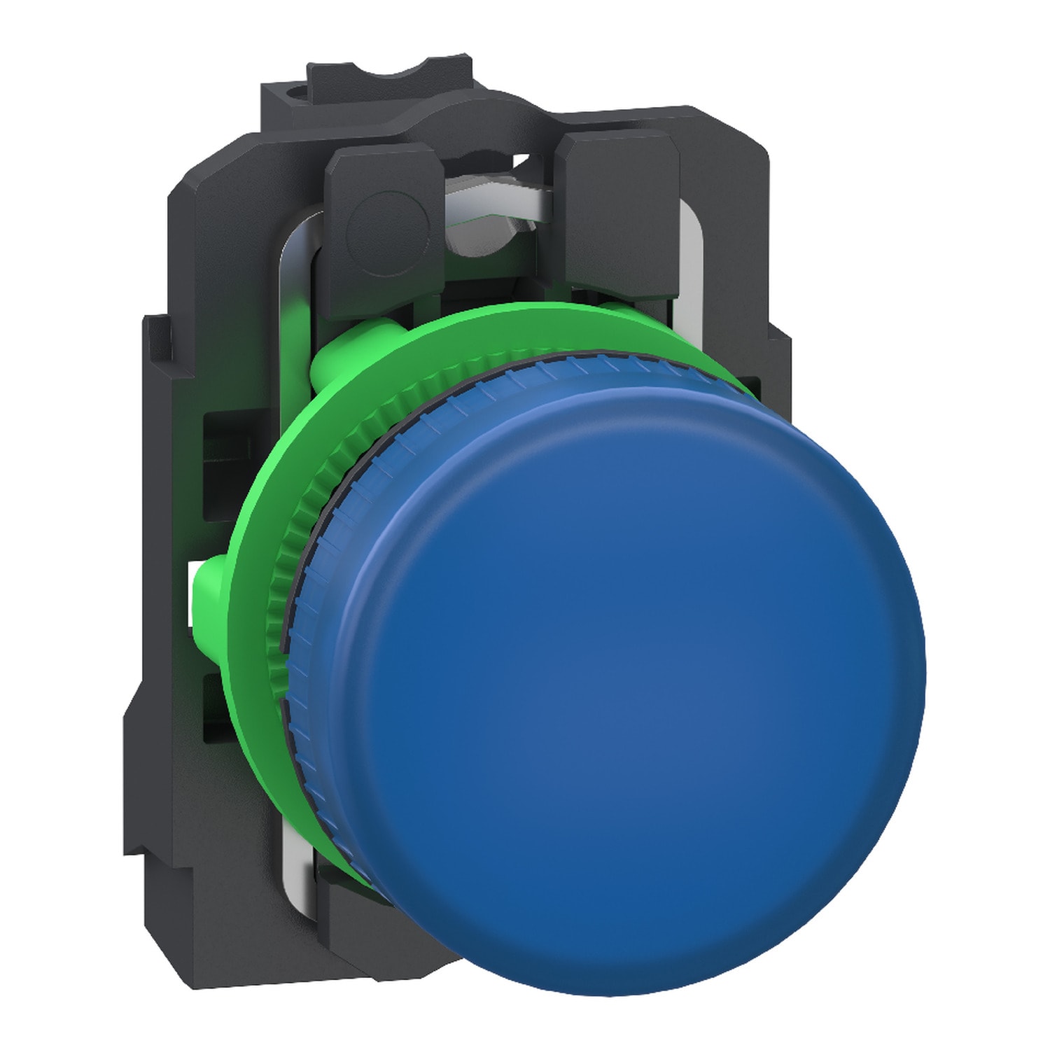 SCHNEIDER ELECTRIC - SNRXB5AVB65 Lampada spia, Harmony XB5, plastica, blu, 22 mm, LED universale, lente semplice, 24 V AC DC, morsetti Push-in