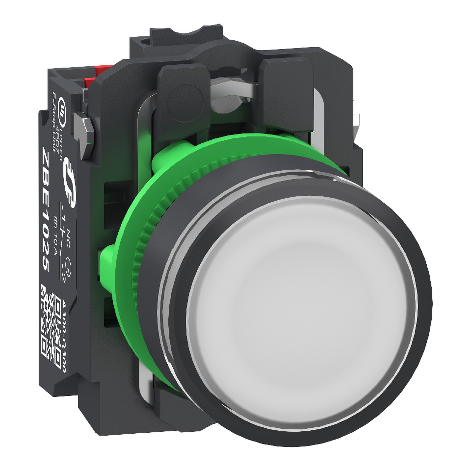 SCHNEIDER ELECTRIC - SNRXB5AW31B55 PULSANTE LUM. BIANCO 24V NO+NC PUSH-IN