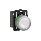 SCHNEIDER ELECTRIC - SNRXB5AW31B5C0 Pulsante luminoso bianco - Ø22 - 24Vac/dc- ghiera grigia- 1NA+1NC- LED universale