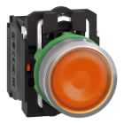 SCHNEIDER ELECTRIC - SNRXB5AW35B5C0 PULS.LUMINOSO GIALLO 24V GHIERA GRIGIA