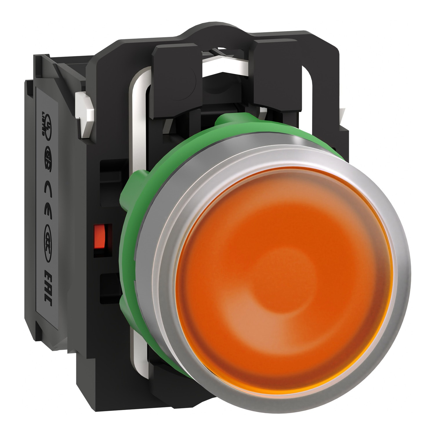 SCHNEIDER ELECTRIC - SNRXB5AW35B5C0 PULS.LUMINOSO GIALLO 24V GHIERA GRIGIA