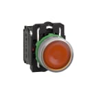 SCHNEIDER ELECTRIC - SNRXB5AW35M5C0 PULS.LUMINOSO GIALLO 230V GHIERA GRIGIA