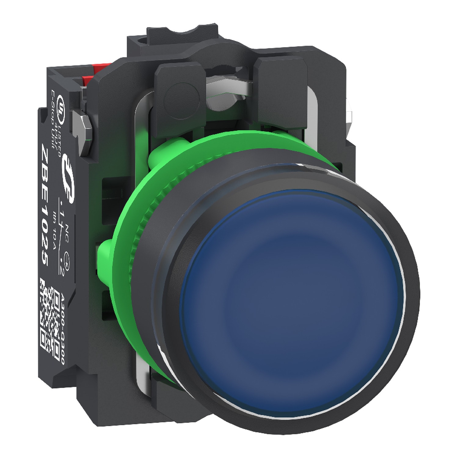 SCHNEIDER ELECTRIC - SNRXB5AW36B55 Pulsante luminoso blu 24V NO+NC push-in