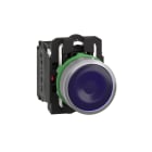 SCHNEIDER ELECTRIC - SNRXB5AW36B5C0 PULS.LUMINOSO BLU 24V GHIERA GRIGIA