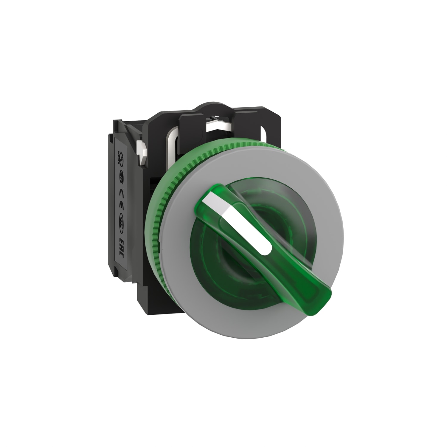 SCHNEIDER ELECTRIC - SNRXB5FK123M5C0 Selett.lum.verde 2pos.a filo 230V grigio