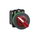 SCHNEIDER ELECTRIC - SNRXB5FK124B5 Selettore luminoso rosso 2 pos.filopannello Ø30 24Vac/dc NO+NC- LED universale