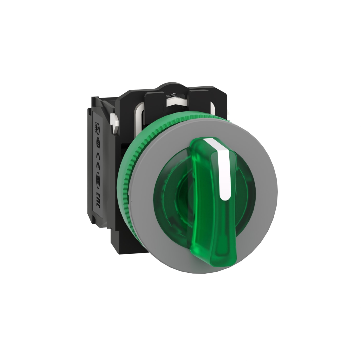 SCHNEIDER ELECTRIC - SNRXB5FK133B5C0 Selett. lum verde 3pos.a filo 24V grigio