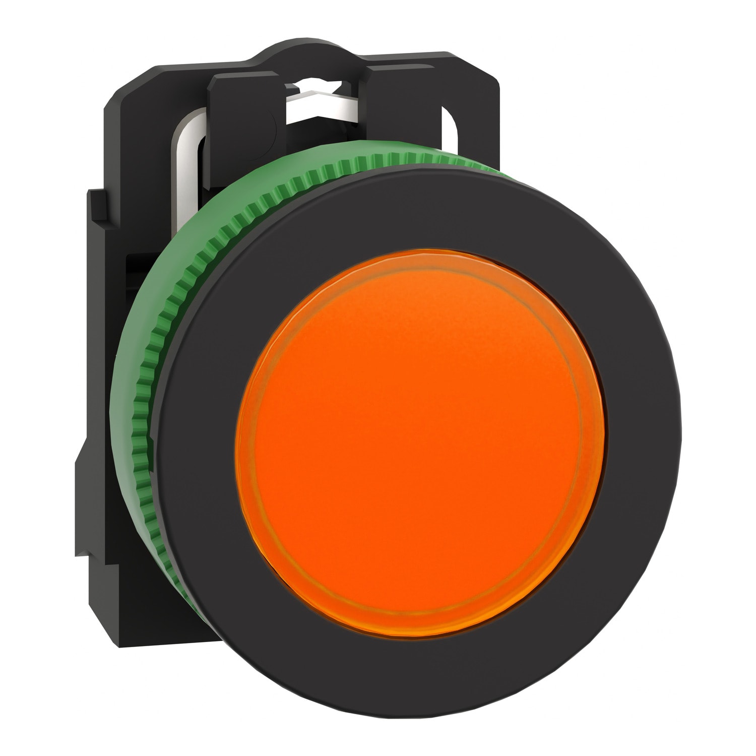 SCHNEIDER ELECTRIC - SNRXB5FVM5 Harmony XB5, lampada spia arancione filopannello Ø30, 230Vac, in plastica, con LED universale