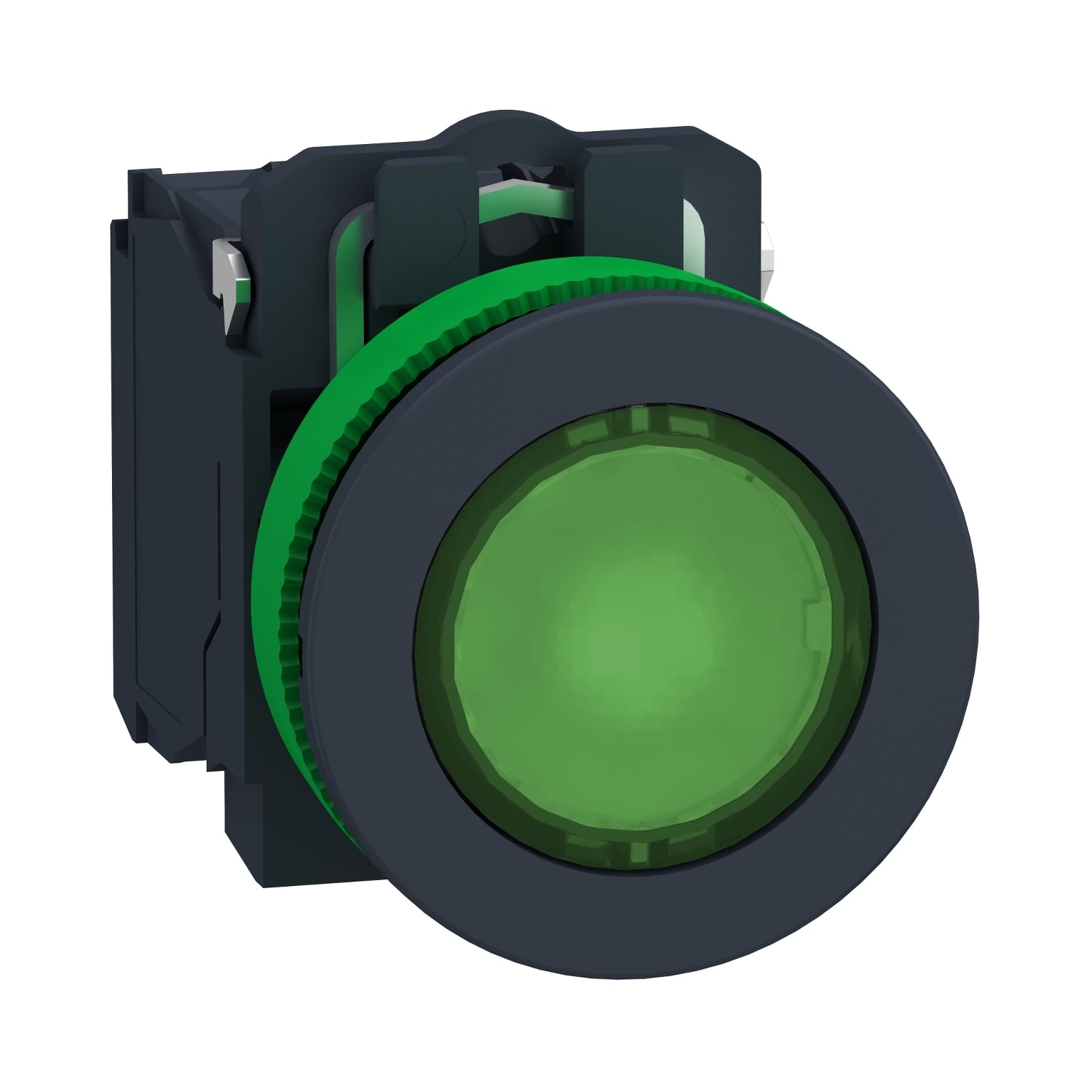 SCHNEIDER ELECTRIC - SNRXB5FW33B5 PULS. LUM. VERDE 24V NO+NC FILOPANNELLO