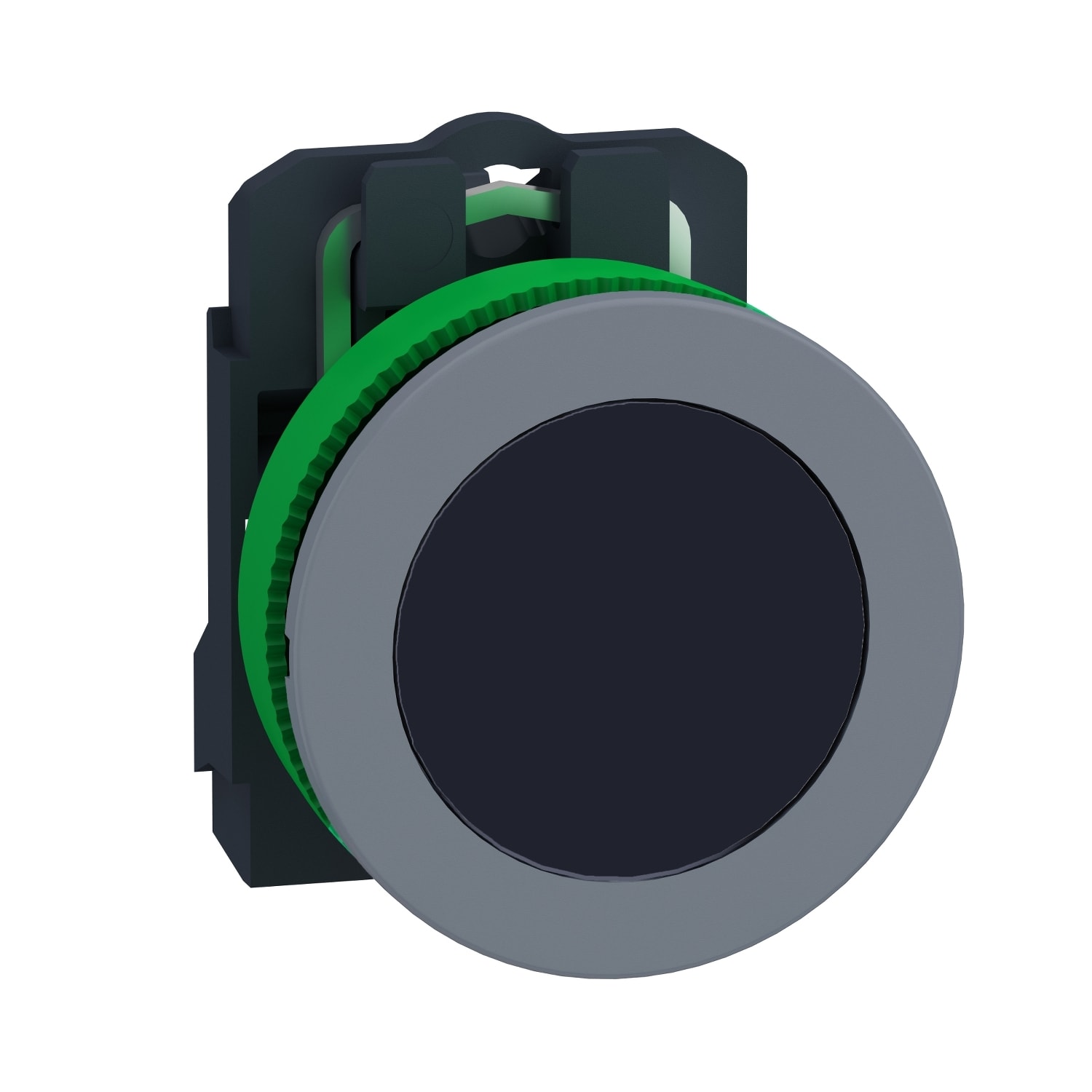 SCHNEIDER ELECTRIC - SNRXB5FA21C0 Puls. nero a filo 1NO ghiera grigia
