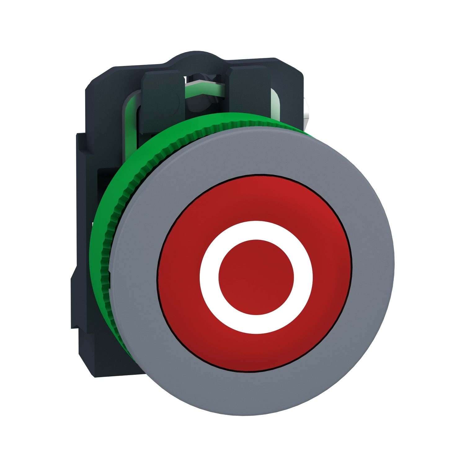 SCHNEIDER ELECTRIC - SNRXB5FA4322C0 Puls.rosso sporg. O a filo ghiera grigio
